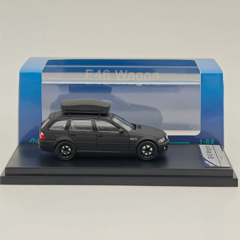 1:64 SH E46 Wagon Matte Black Diecast Model Car Limited Collection