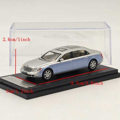 Modèle réduit de voiture moulé sous pression Mercedes Benz Maybach 62 SH 1/64 de Stance Hunters, collection argent