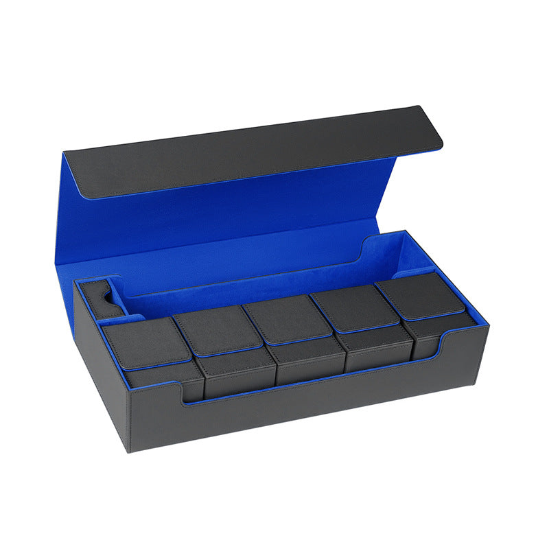 Multi Functional PU Magnetic Card Storage Box Large Holder For 500+ TCG Cards With Dice Compartment & Playmat Pocket