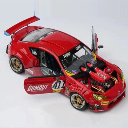 1/18 Toyota GT4586 Ferrari Engine Super Modificat Red Diecast Model Car Lmited Collection Christmas Present