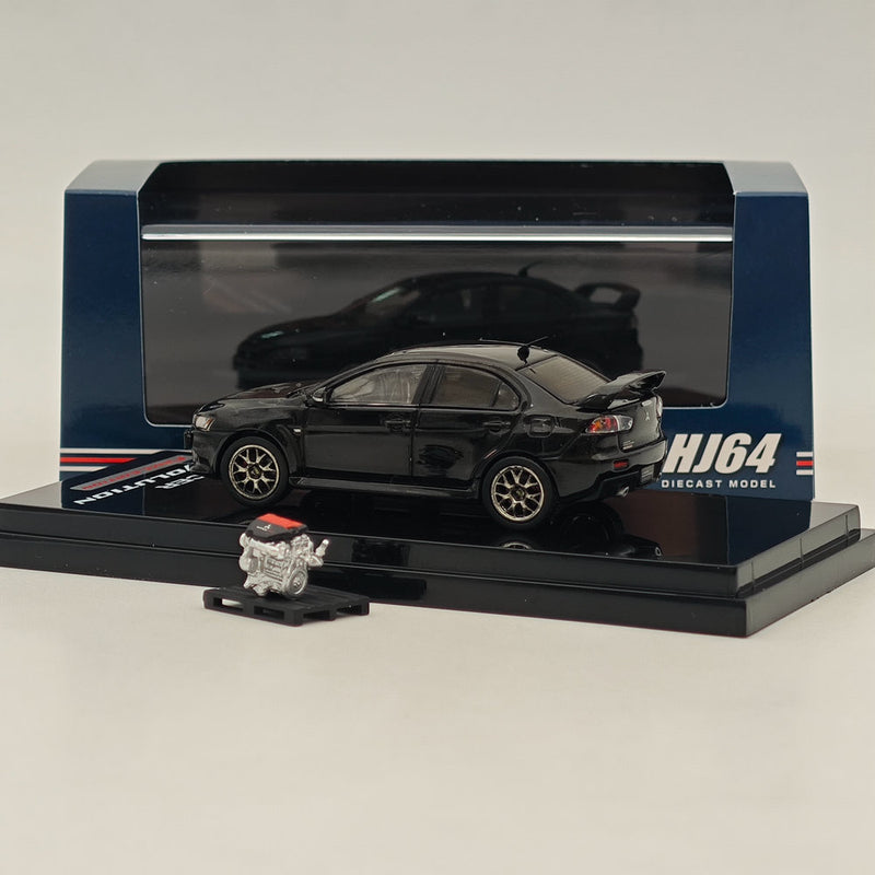 Hobby Japan 1/64 Mitsubishi Lancer Evolution X Final Edition HJ642053ABK Black