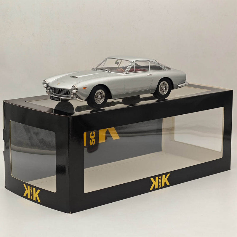 KK-Scale 1:18 Ferrari 250 GT Lusso 1962 Silver Diecast Models Car Collectionr