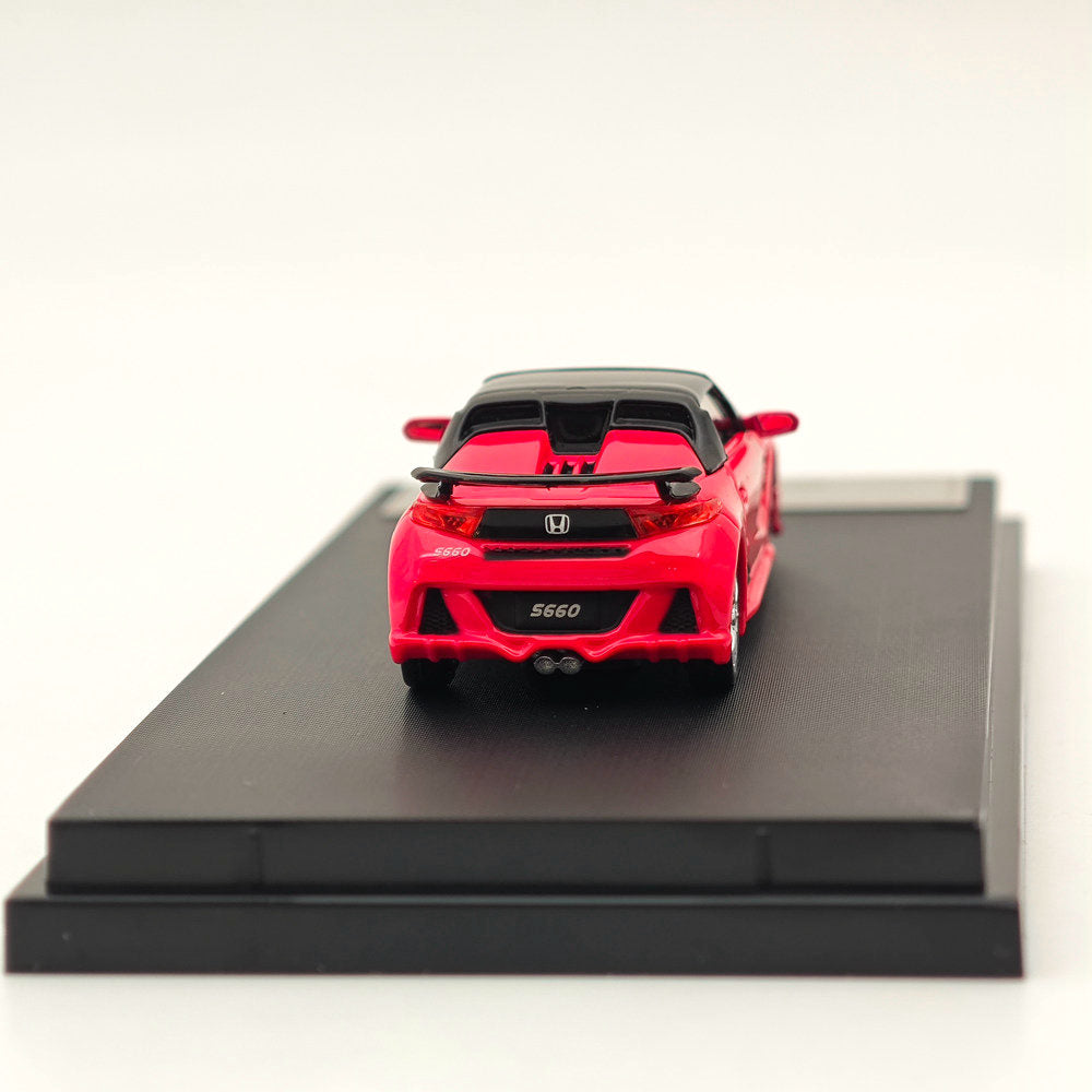 Master 1:64 Honda S660 Mugen Cabriolet Jouets moulés sous pression Modèles de voitures Collection Cadeaux Édition limitée