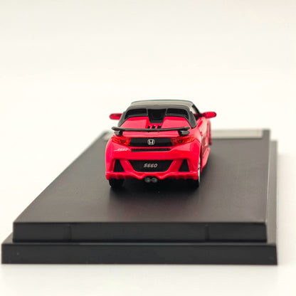 Master 1:64 Honda S660 Mugen Cabriolet Jouets moulés sous pression Modèles de voitures Collection Cadeaux Édition limitée