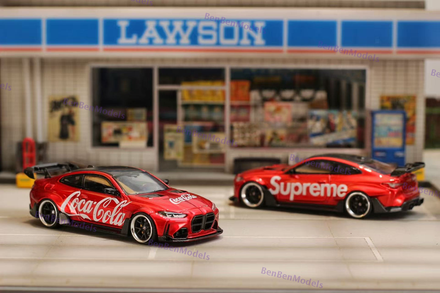 Pre-sale Ghost Player 1:64 BMW G82 M4 Supreme / Coca-Cola Wide-Body Modified