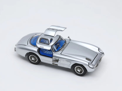 YS Model YS 1:64 300SLR Uhlenhaut Silver Diecast Model Car Limited Edition Collectible