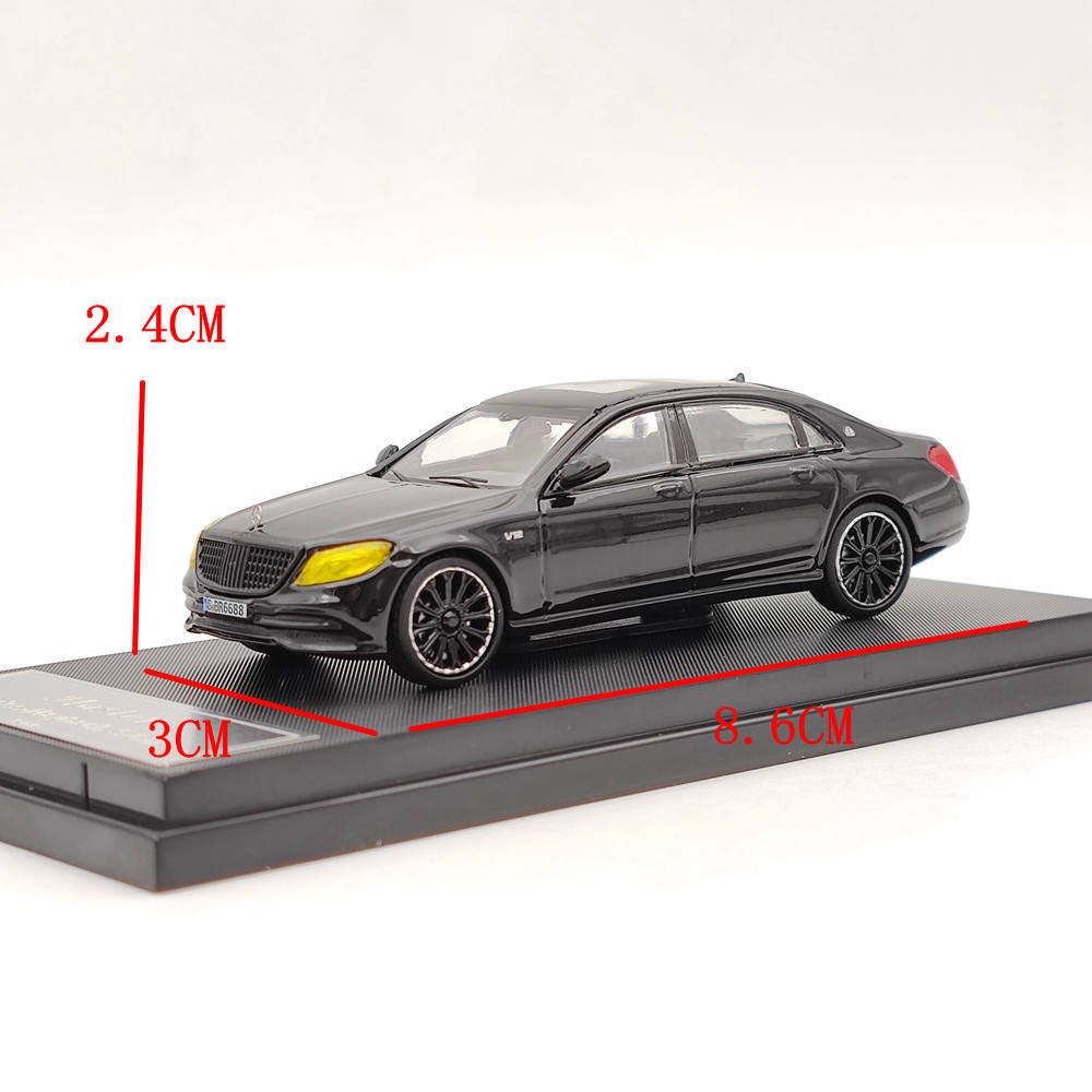 Prévente Master 1:64 Mercedes Benz Maybach Classe S S560 Jouets moulés sous pression Modèles de voitures Cadeau Auto Collection Noir
