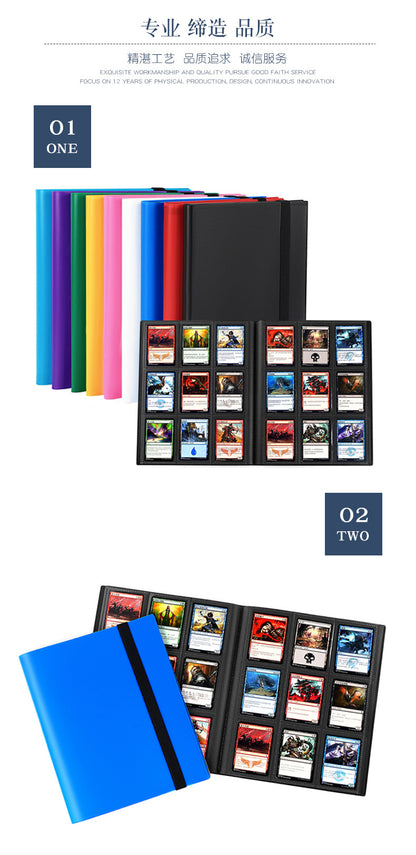 Elastic Band 9 Pocket Card Album Large Capacity 360 Slots PP Card Holder Book for Sports & TCG Collectible Trading Cards