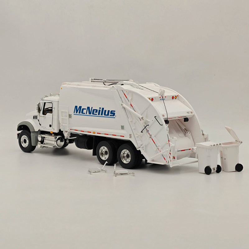 FIRST GEAR 1/34 Mack Granite W/McNeilus Rear Load Refuse Body with Trash Carts White 10-4295 DIECAST Model Truck Collection