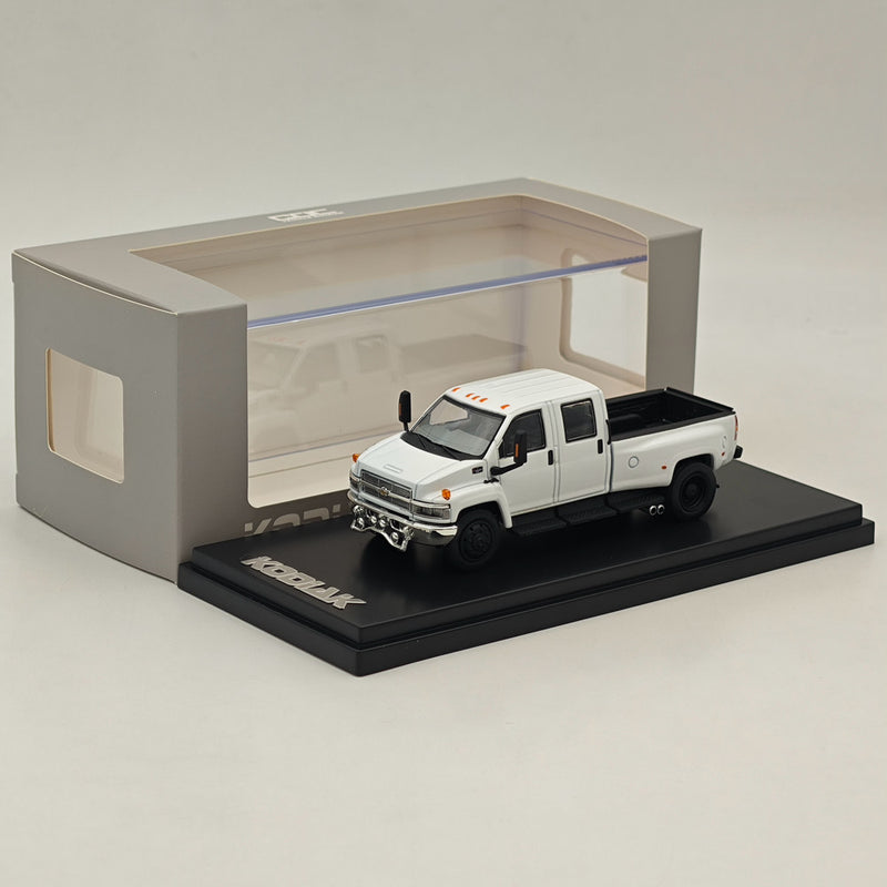 1/64 GOC Chevrolet Kodiac & GMC Topkick C4500 Pickup White Diecast Models Car