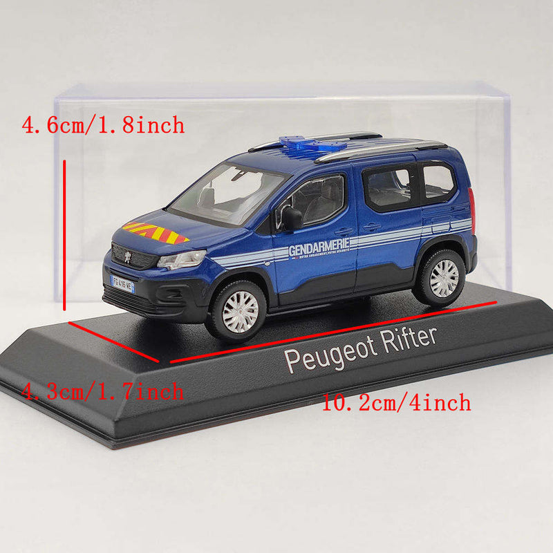 1/43 Norev Peugeot Rifter Gendarmerie Diecast Models Car Christmas Gift Blue