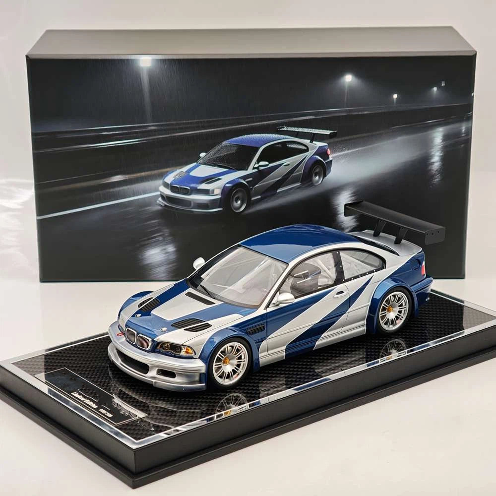 Prévente SW 1:18 M3 GTR E46 Need For Speed Édition Limitée Maquette de Voiture en Résine Cadeaux de Collection