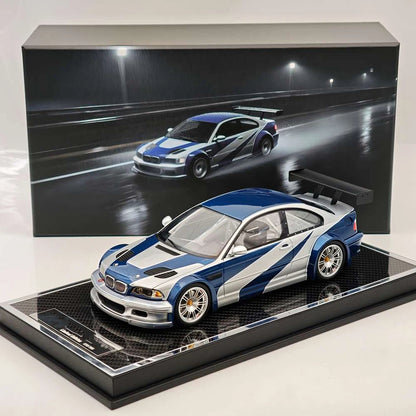 Prévente SW 1:18 M3 GTR E46 Need For Speed Édition Limitée Maquette de Voiture en Résine Cadeaux de Collection