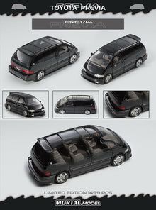 MORTAL 1:64 Toyota Previa Diecast Toys Car Model Limited Collectible Gift Miniature Vehicle Hobby