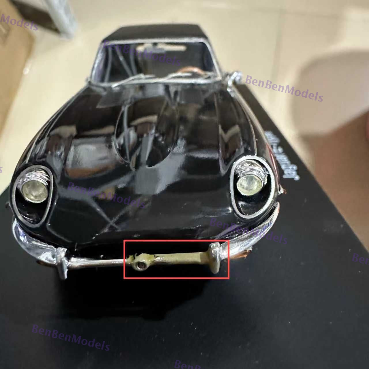 1:43 SCHUCO JAGUAR E-TYPE "HAROLD & AMP MAUDE" FUNERAL CAR - Resin Black Used