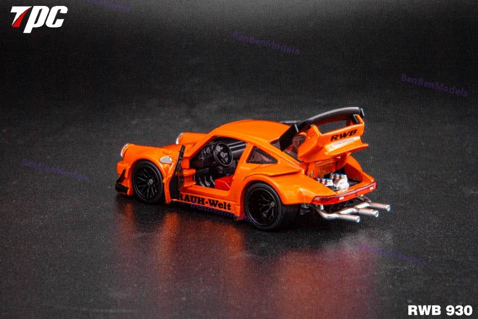 Pre-sale TPC 1:64 Scale 930 Metallic Orange Diecast Model Car Limited Collection