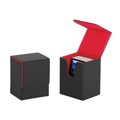 PU Leather Card Deck Box 100+ Cards TCG Storage Case for Trading Card Games