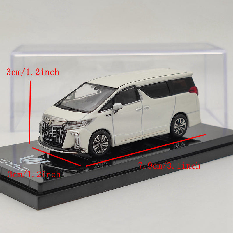 1/64 Hobby Japan Toyota ALPHARD (H30W) Customized Ver. White HJ642012AW Diecast Toys Car Gift