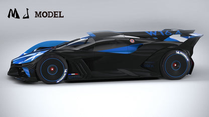 MJ 1/64 Bugatti bolide Carbon Fiber Trim Miniature Diecast Toys Car Models Collection Gifts Limited Edition