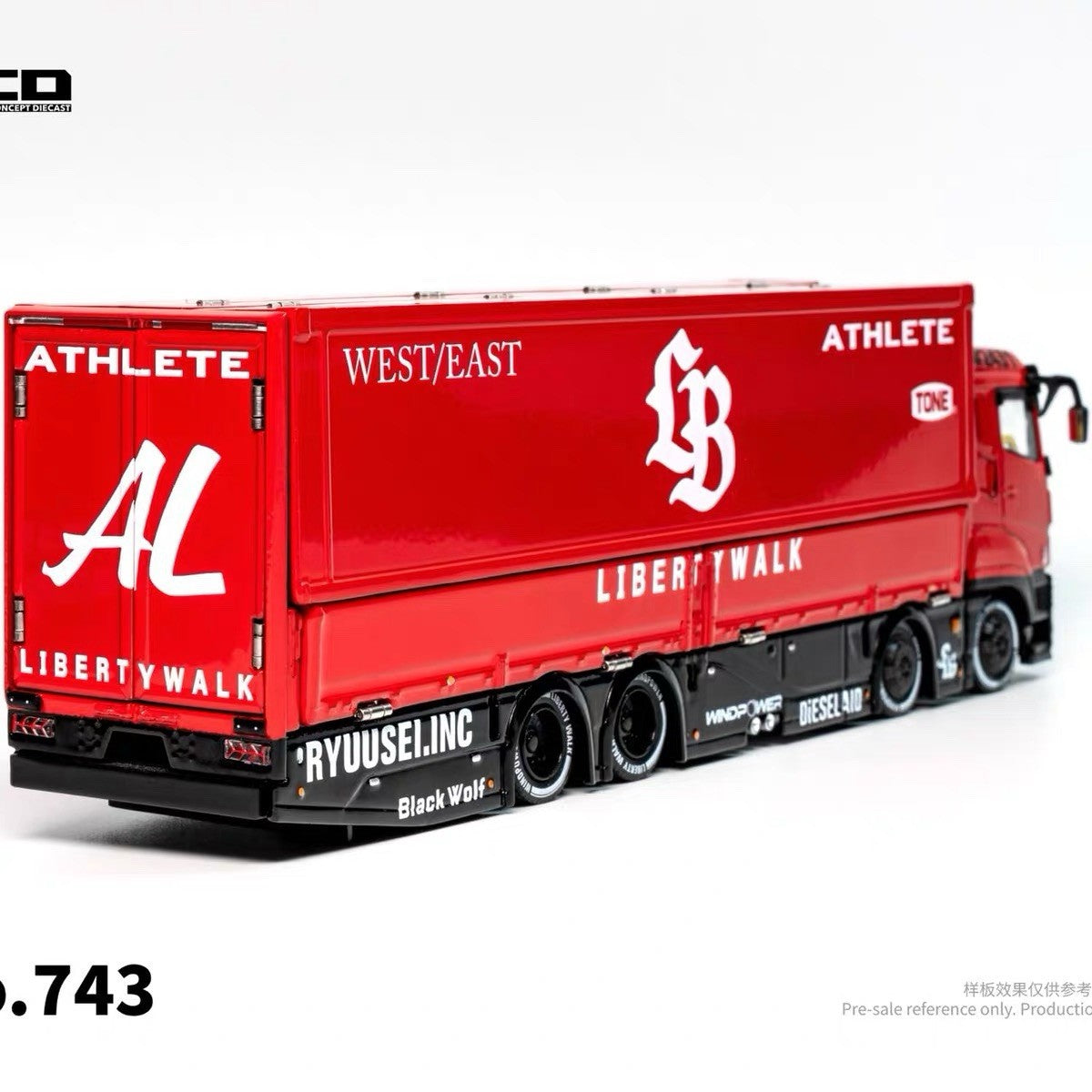 GCD 1/64 LBWK Fuso Wing Open Truck Diecast Models Collectible Display Gift