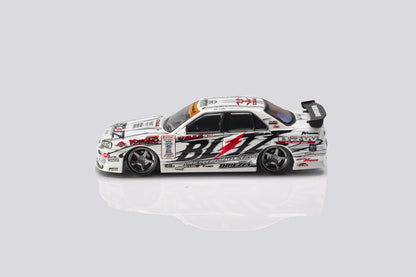 MORTAL 1:64 NISSAN SKYLINE ER34 URAS D1GP BLITZ DUNLOF Edition Miniature Diecast Toys Car Models Hobby Collection Gifts 03/06/04/07