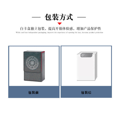 Holographic PU Magnetic Tarot POKEMON TCG PTCG CCG Deck Box Flip Top Card Storage Case