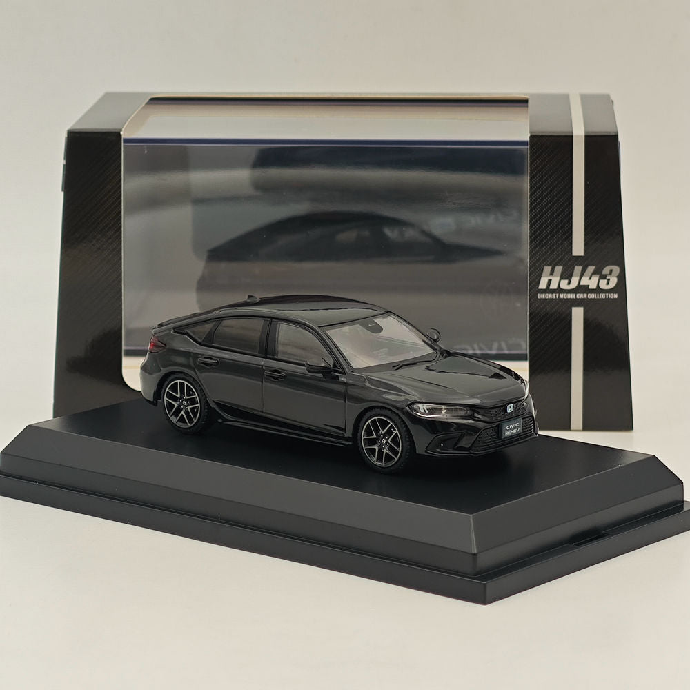 Hobby Japan 1/43 Honda CIVIC (FL4) e:HEV Crystal Black Pearl HJ433003BK Diecast Model Car Limited Collection