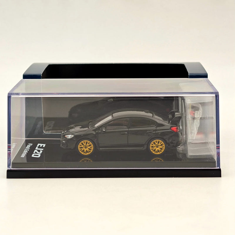 1/64 Hobby Japan Subaru WRX STI EJ20 Final Edition With Engine Black Diecast Car Limited Collection Auto Toys Gift