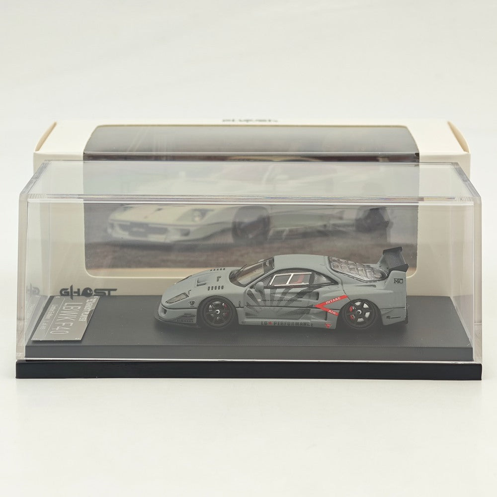 1/64 Ghost Player F40 LBWK Battle Grey Widebody Modified Alloy Model Car Limited Collection
