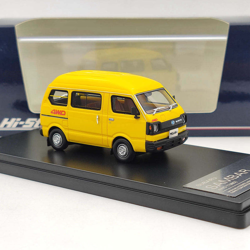 Hi-Story 1/43 Subaru SAMBAR 4WD 1980 HS340YE Resin Models Car Collection Yellow Toys Gift
