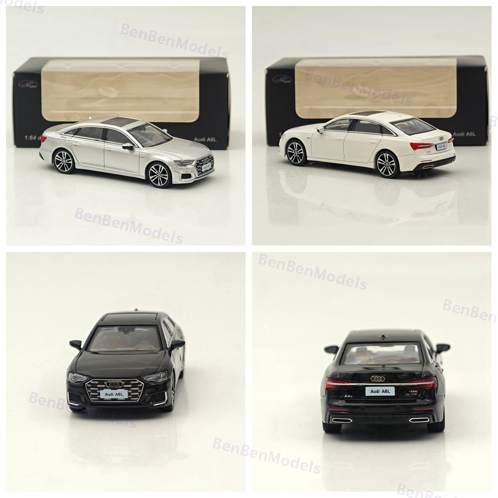 1/64 VAV Audi A6L Diecast Toys Car Models Collection Gifts Silver/Black/White