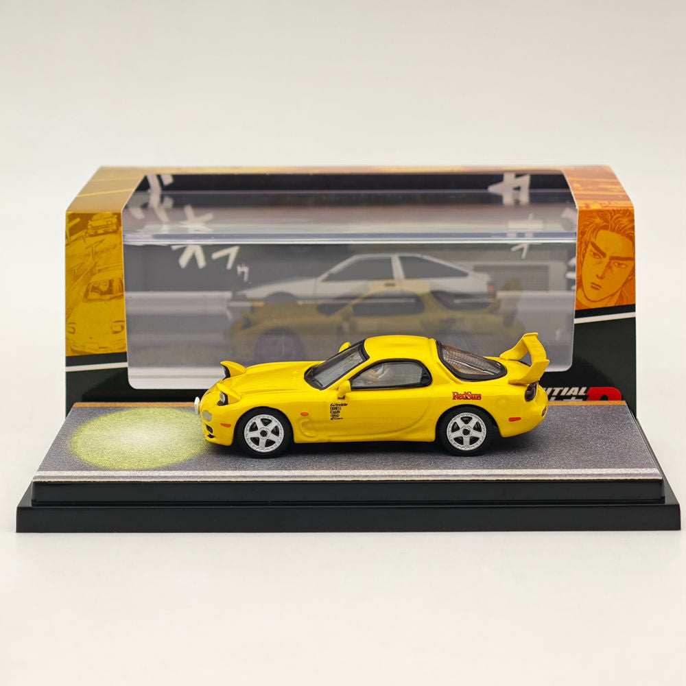 Hobby Japan 1/64 Mazda RX-7 (FD3S) RedSuns Initial D Open Headlights HJ645007DA Diecast Model Collection