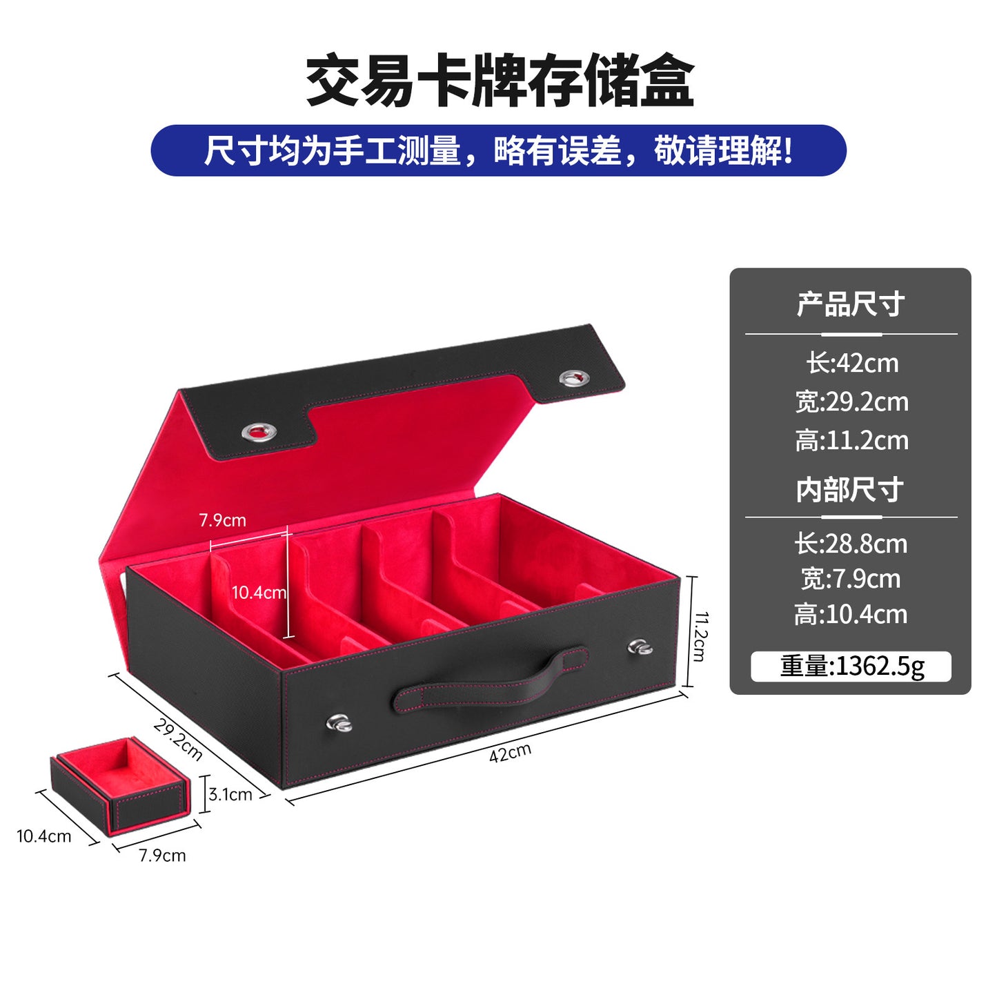 3900+ Cards PU Leather POKEMON TCG CCG Deck Box with Handle & Magnetic Closure