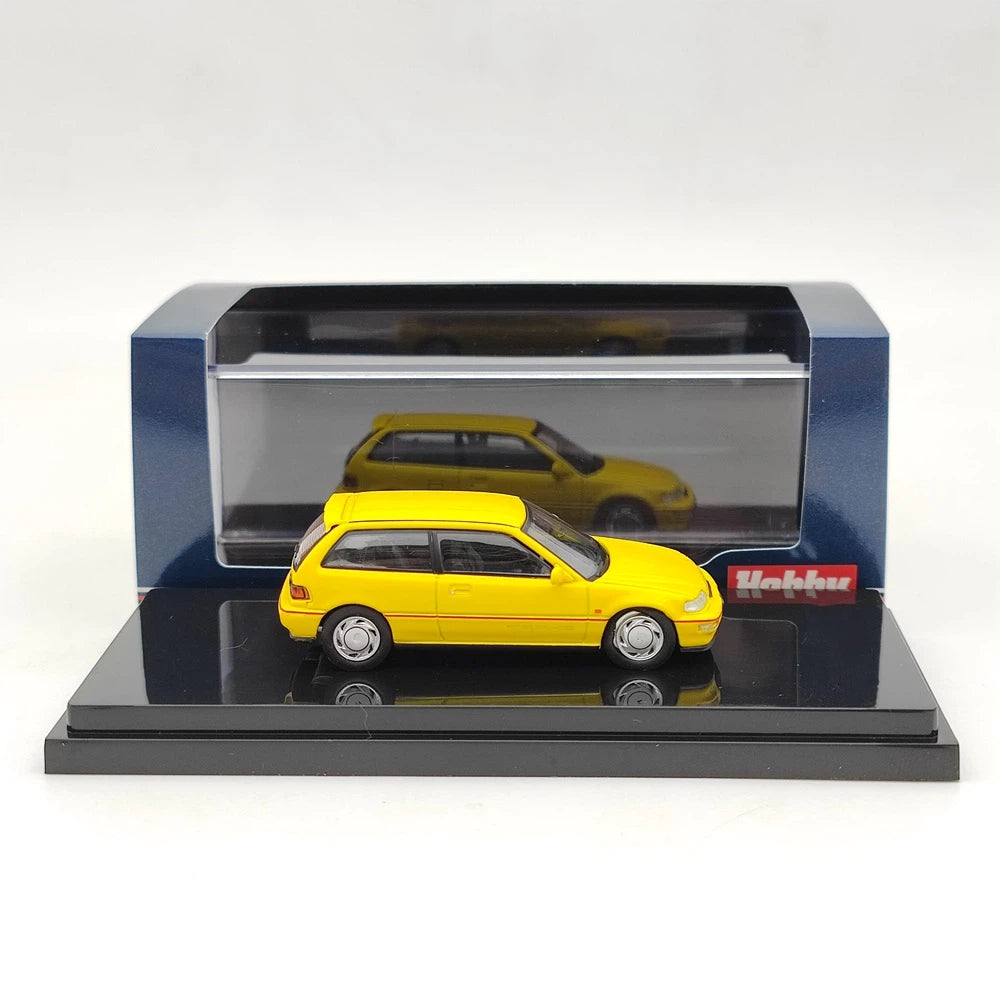 Hobby Japan 1/64 EF9 SiR Ⅱ Yellow HJ641031AY Diecast Model Toys Car Collection Gifts