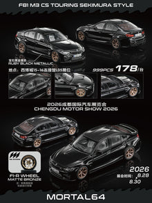 Mortal64 1:64 BMW F80 M3 MP Kit Tanzanite Blue Chengdu Motor Show 2026 Jouets moulés sous pression Maquette de voiture Cadeaux