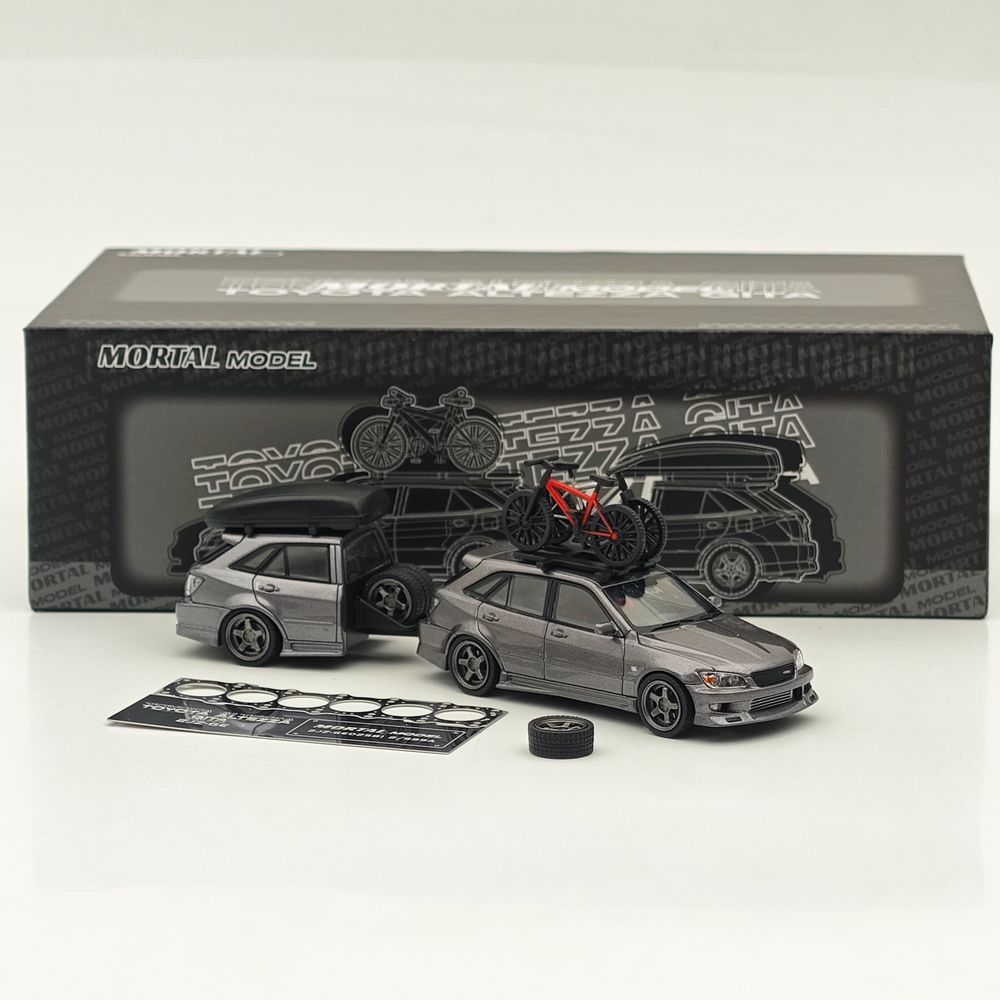 Mortal 1:64 TOYOTA ALTEZZA GITA ELIXIR Trailer Set JDM Alloy Diecast Car Models Collectible Gifts 999 PCS