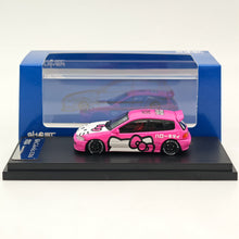 1/64 Ghost Player HONDA CIVIC EG6 Rose Modèles moulés sous pression Collection de voitures 