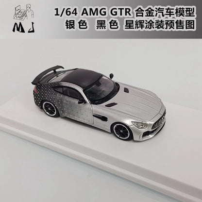 LMLF 1:64 Mercedes Benz AMG GTR Starlight Miniature Hobby Gifts Jouets moulés sous pression Collection de modèles de voitures