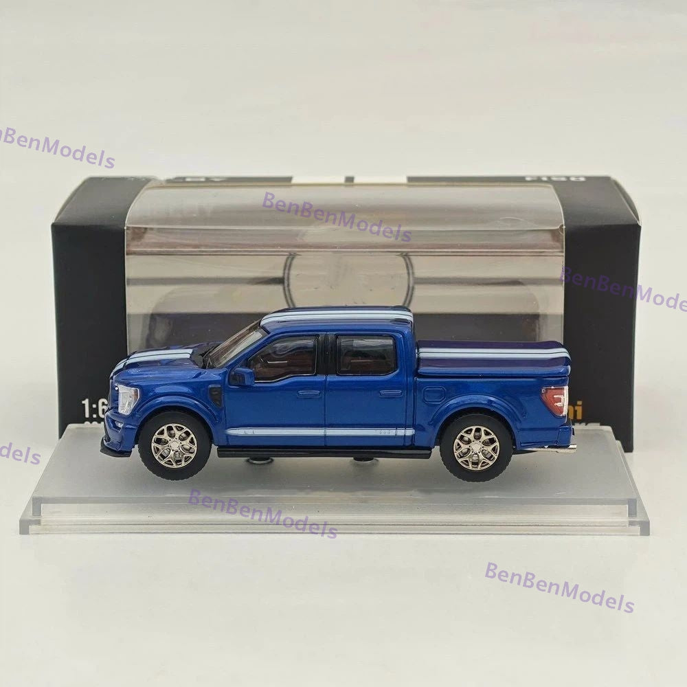 Fine Works64 1/64 F-150 Shelby Pickup Truck Blue With Accessories Diecast Model