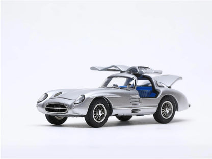 YS Model YS 1:64 300SLR Uhlenhaut Silver Diecast Model Car Limited Edition Collectible