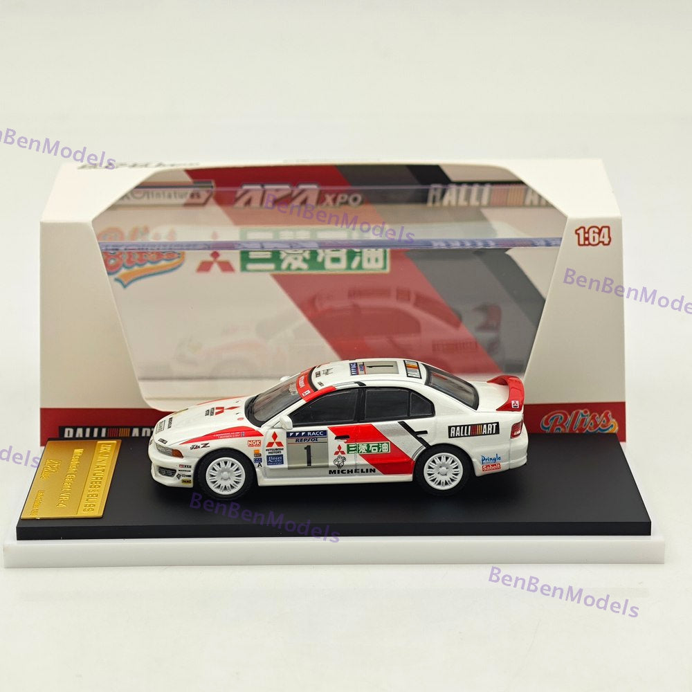 1/64 MK Miniatures Mitsubishi Galant VR-4 White #1 APA xpo Diecast Metal Car