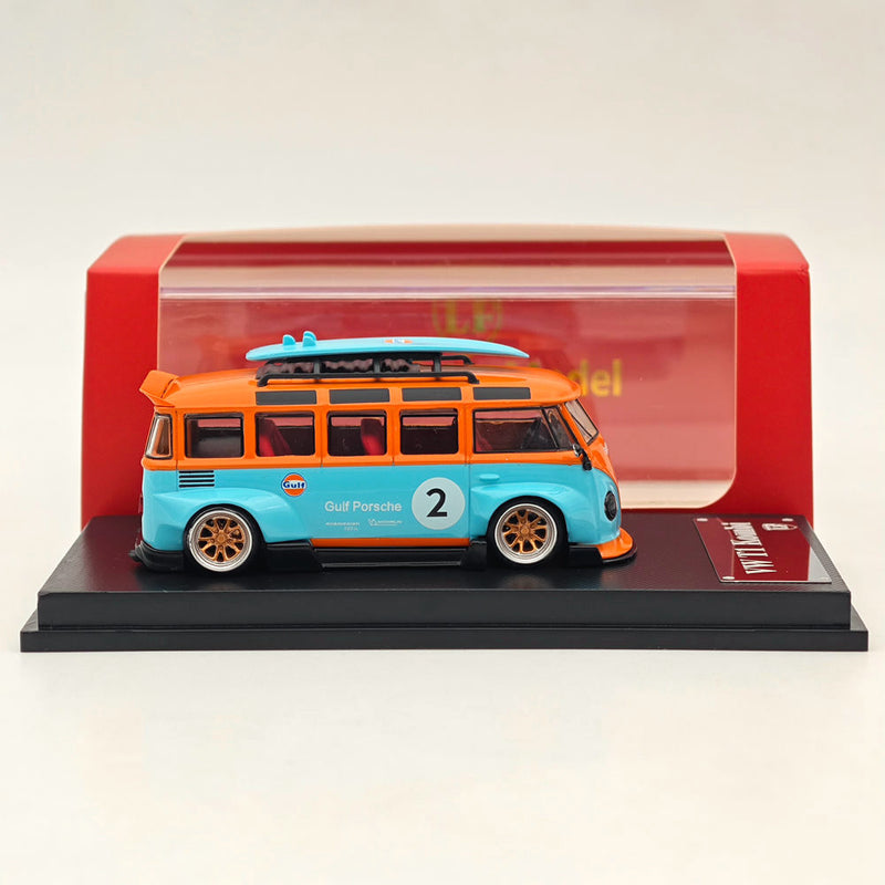LF 1:64 VW Kombi T1 Gulf Porsche Bus Diecast Toys Car Models Miniature Hobby Exquisite Gifts