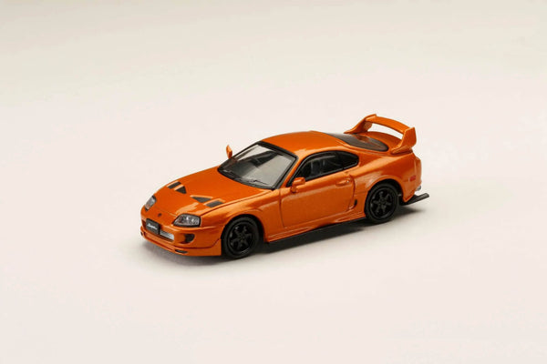 Hobby Japan 1/64 Toyota SUPRA (JZA80) JDM CUSTOMIZED VERSION ORANGE METALLIC HJ644042P Diecast Models Car Collection