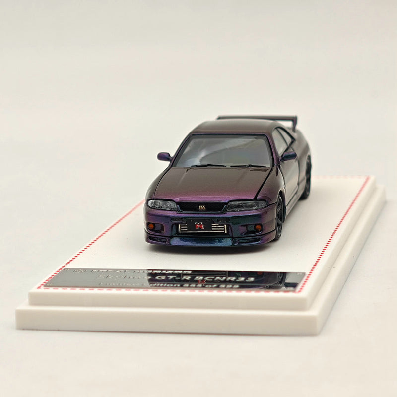 1/64 FH Skyline GTR R33 BCNR33 Racing Sport Magic Purple Diecast Models Car Toy