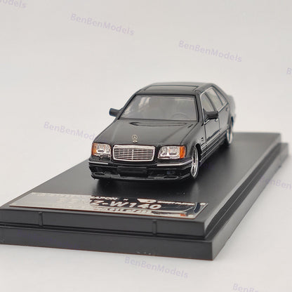 Street Weapon 1:64 Benz W140 S600 Black Limited 499 Diecast Model Car Collection