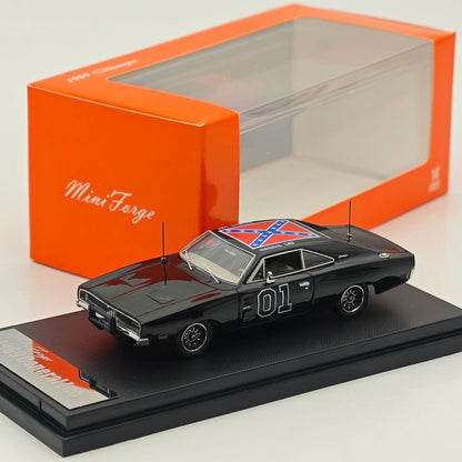 Mini Forge 1:64 1969 Charger RT style General Lee / with 1600 HP Twin-Turbo LS Diecast Motor