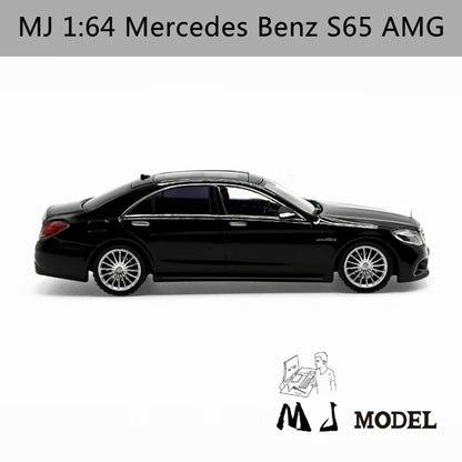 MJ 1:64 Mercedes Benz S65 AMG W222 Diecast Toys Modèles de voitures Collection Cadeaux Édition limitée 