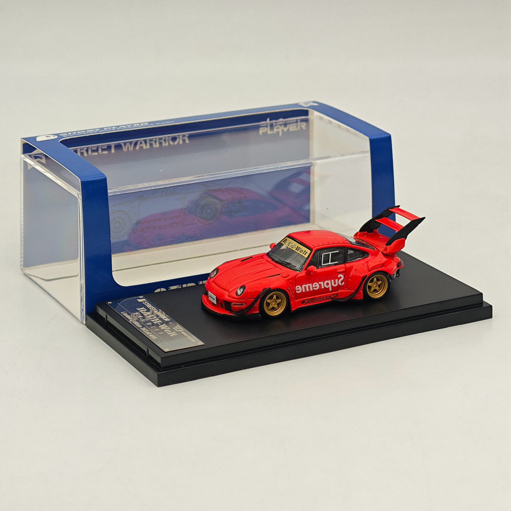 Street WARRIOR SW 1/64 RWB 993 GT RAUH-Welt Red Tall Wing Diecast Model ...