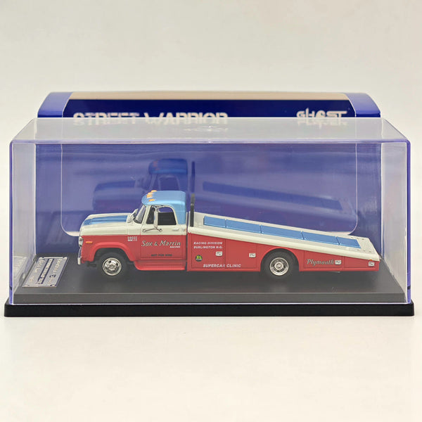 1/64 STREET WEAPON 1970 DODGE D300 RAMP TRUCK Car Transporter Diecast Model