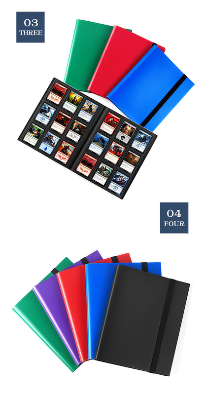 Elastic Band 9 Pocket Card Album Large Capacity 360 Slots PP Card Holder Book for Sports & TCG Collectible Trading Cards